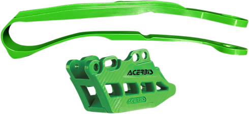 ACERBIS Chain Guide 2.0 and Slider Kit - Kawasaki KX250F/KX450F - Green 2466040006