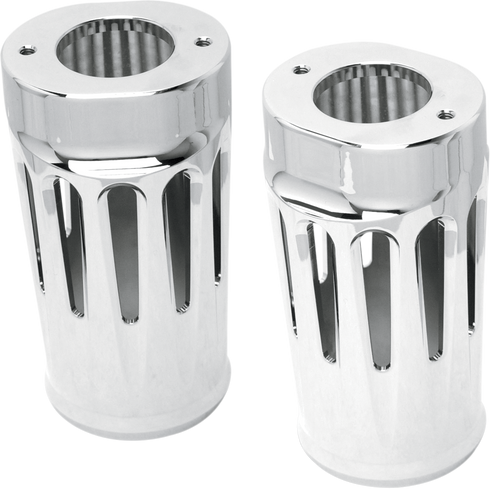 ARLEN NESS Fork Boot Covers - Chrome - Deep Cut - FLHTD 20-012