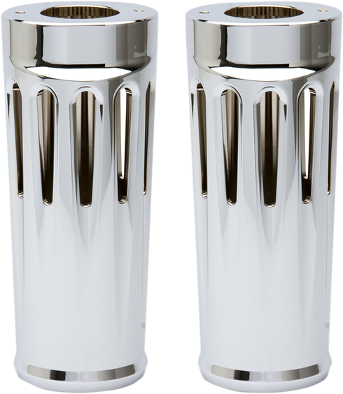 ARLEN NESS Fork Boot Covers - +2" - Chrome - Deep Cut - FL 20-027