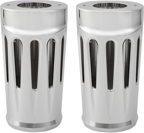ARLEN NESS Fork Boot Covers - Chrome - Deep Cut - FL 20-032