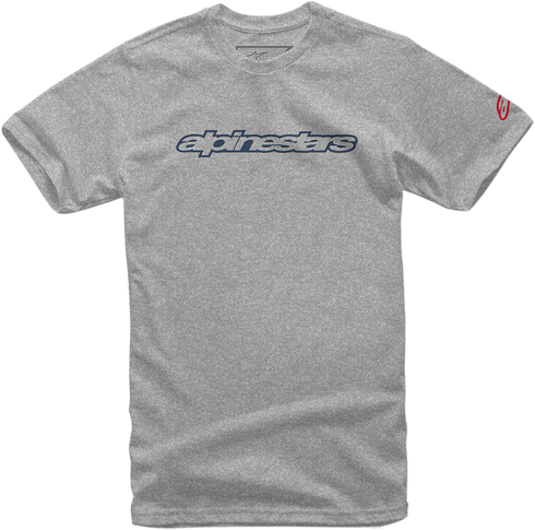 ALPINESTARS ALPINESTARS Wordmark T-Shirt - Heather Gray/Navy/Red - 2XL 10367201517132X - 3030-18054
