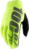 100% Brisker Gloves - Fluo Yellow - Small 10003-00015