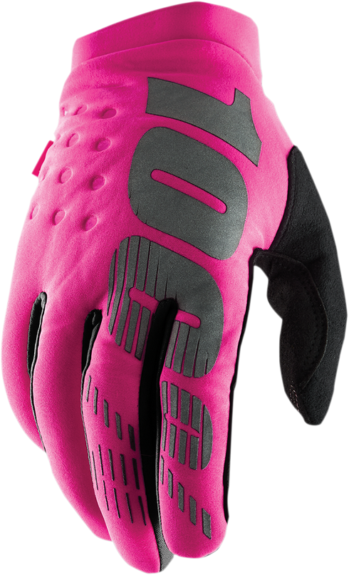 100% 100% Women's Brisker Gloves - Neon Pink/Black - XL 10005-00009 - 3330-5737