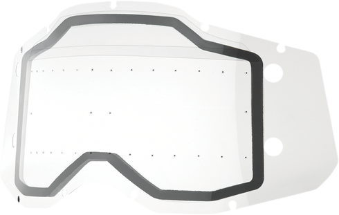 100% Accuri 2/Racecraft 2/Strata 2 Forecast Lens - Dual Pane - with Bumps - Clear 59101-00001