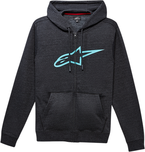 ALPINESTARS ALPINESTARS Ageless II Zip Hoodie - Charcoal/Turquoise - 2XL 10385305219762X - 3050-5424