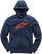 ALPINESTARS ALPINESTARS Ageless II Zip Hoodie - Navy/Red - Large 1038530527030L - 3050-4976