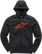 ALPINESTARS ALPINESTARS Ageless II Zip Hoodie - Black/Red - 2XL 10385305210302X - 3050-5302