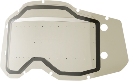 100% Accuri 2/Racecraft 2/Strata 2 Forecast Lens - Dual Pane - with Bumps - Smoke 59101-00002