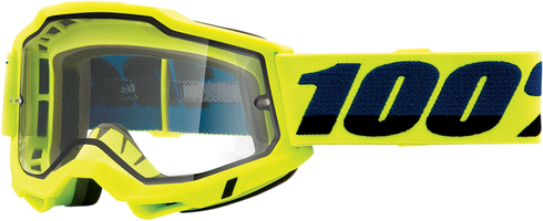 100% Accuri 2 Enduro Goggle - Dual Pane - Fluo Yellow - Clear Lens 50015-00003