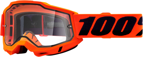 100% Accuri 2 Enduro Goggle - Dual Pane - Neon Orange - Clear Lens 50015-00004