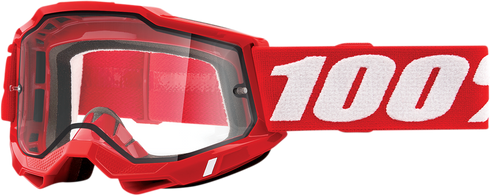 100% Accuri 2 Enduro Goggle - Dual Pane - Red - Clear Lens 50015-00005