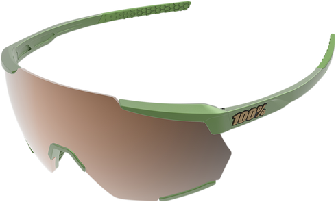 100% Racetrap Sunglasses - Matte Metallic Viperidae - Bronze Multilayer Mirror Lens 61037-389-80