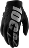100% Brisker Gloves - Black/Gray - Medium 10003-00001