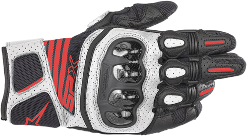 ALPINESTARS SPX AC V2 Gloves - Black/White/Fluo Red - 2XL 3567319-1231XXL