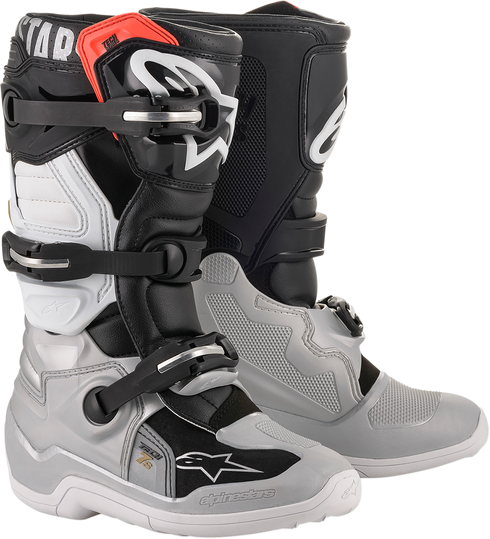 ALPINESTARS Youth Tech 7S Boot - Black/Silver/White/Gold - US 6 / EU 39 2015017-1829-6