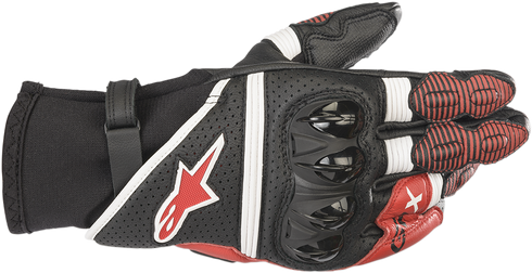 ALPINESTARS GPX V2 Gloves - Black/White/Bright Red - 2XL 3567219-1304XXL
