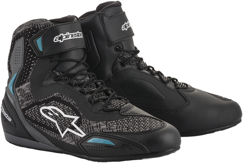 ALPINESTARS Stella Faster-3 Rideknit Shoes - Black/Teal - US 7.5 / EU 39 251052011707.5