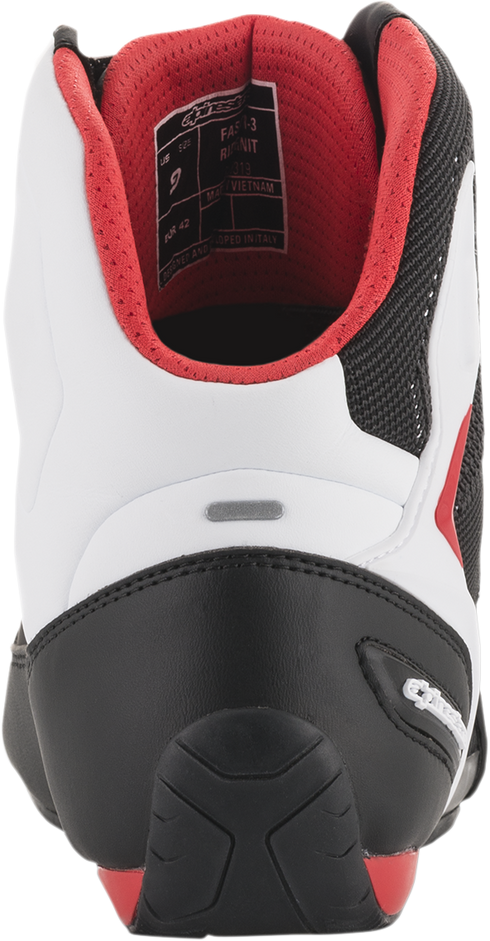 ALPINESTARS Faster-3 Rideknit? Shoes - Black/White/Red - US 9 / EU 42 2510319123-9