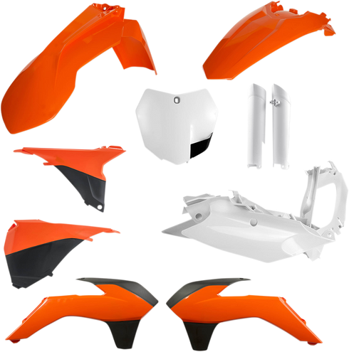 ACERBIS Full Body Kit - '16 OEM Orange/White/Black - KTM - SX/XC '13-'14 2449585226