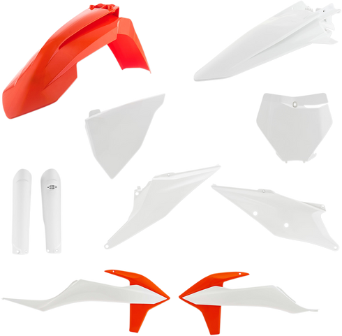 ACERBIS Full Body Kit - '19 OEM Orange/White - KTM - SX/XC '19-'22 2726496345