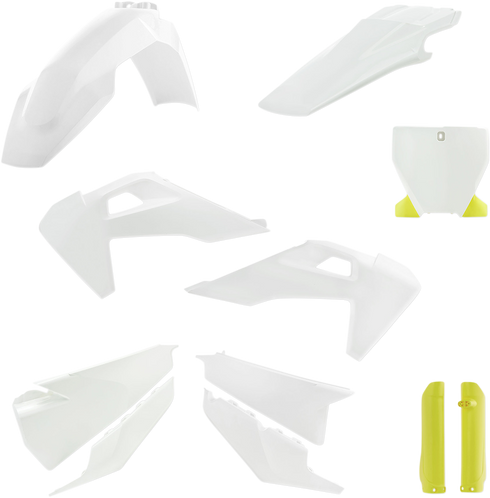 ACERBIS Full Body Kit - '19 OEM White/Yellow - Husqvarna - FC/FX/TC/TX '19-'22 2726556345