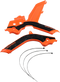 ACERBIS X-Grip Frame Guards - '16 OEM Orange/Black - KTM 2733445225