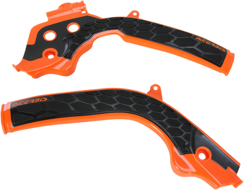 ACERBIS X-Grip Frame Guards - '16 OEM Orange/Black - Husqvarna | KTM 2449535225