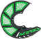 ACERBIS X-Brake Disc Cover - Black/Green 2449491043