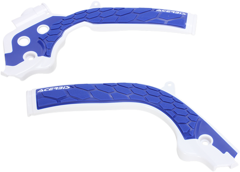 ACERBIS X-Grip Frame Guards - White/Blue - Husqvarna | KTM 2449531029