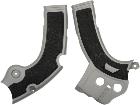 ACERBIS X-Grip Frame Guards - Silver/Black - Yamaha 2640271015