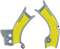 ACERBIS X-Grip Frame Guards - Gray/Yellow - RM-Z 250/450 2686601120
