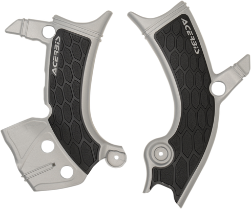 ACERBIS X-Grip Frame Guards - Silver/Black - Yamaha 2689411015