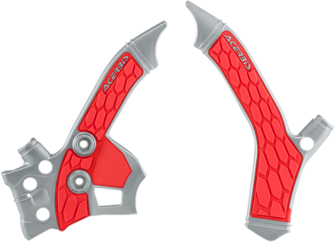 ACERBIS X-Grip Frame Guards - Silver/Red - CRF250L 2726851418