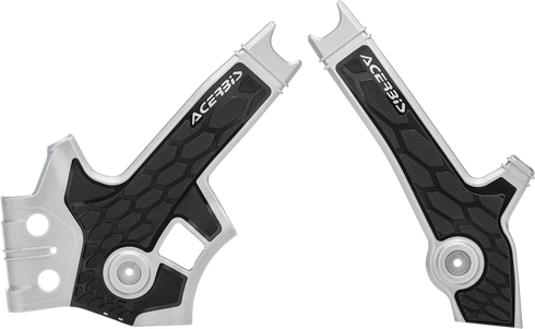 ACERBIS X-Grip Frame Guards - Silver/Black - DR 650S/SE 2801931019