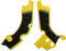 ACERBIS X-Grip Frame Guards - Yellow/Black - RM-Z 450 2630531017