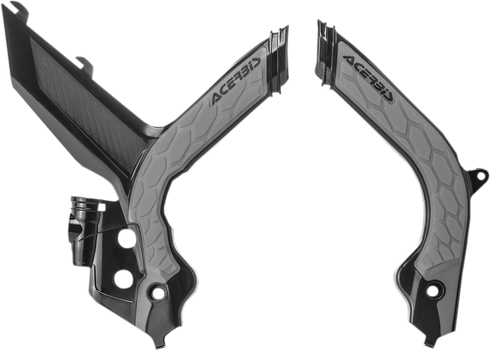 ACERBIS X-Grip Frame Guards - Black/Silver - KTM 2733441001
