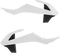 ACERBIS Radiator Shrouds - White/Black 2449701035