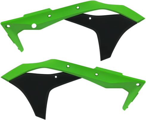 ACERBIS Radiator Shrouds - Green/Black 2630611089