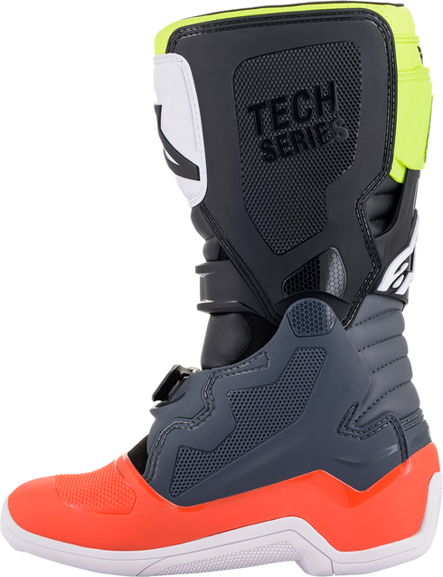 ALPINESTARS Youth Tech 7S Boots - Black/Gray/Red/White/Yellow - US 2 / EU 34 2015017-9058-2