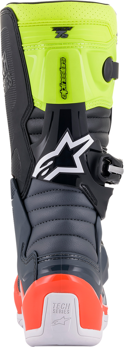 ALPINESTARS Youth Tech 7S Boots - Black/Gray/Red/White/Yellow - US 2 / EU 34 2015017-9058-2