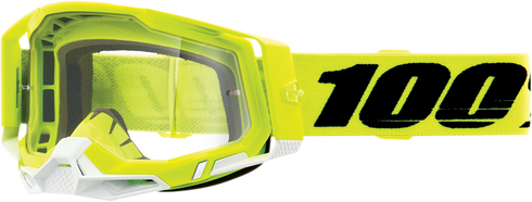 100% Racecraft 2 Goggle - Fluo Yellow - Clear Lens 50009-00004