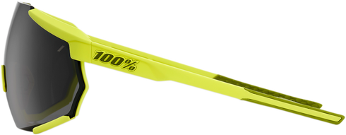 100% Racetrap Sunglasses - Soft Tact Banana - Black Mirror Lens 61037-004-61