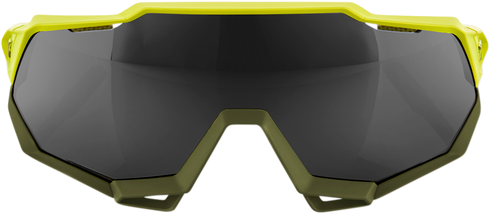 100% Speedtrap Sunglasses - Soft Tact Banana - Black Mirror Lens 61023-004-61