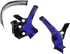 ACERBIS X-Grip Frame Guards - Black/Blue - YZ 85 2736391004