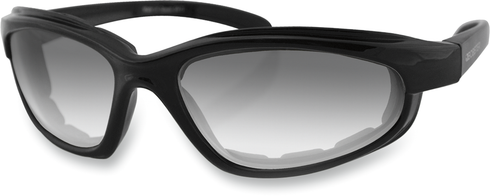 BOBSTER Fat Boy Sunglasses - Gloss Black - Clear Photochromic Lens EFB001