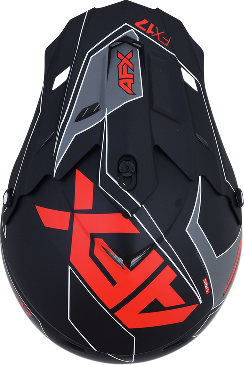 AFX FX-17 Helmet - Aced - Matte Black/Red - Medium 0110-6485