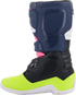 ALPINESTARS Youth Tech 3S Boots - Black/Blue/Pink/White/Yellow - US 8 / EU 42 2014018-1176-8