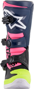 ALPINESTARS Youth Tech 3S Boots - Black/Blue/Pink/White/Yellow - US 8 / EU 42 2014018-1176-8