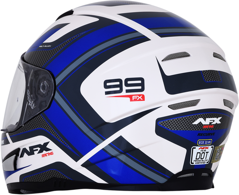 AFX FX-99 Helmet - Recurve - Pearl White/Blue - Small 0101-11121