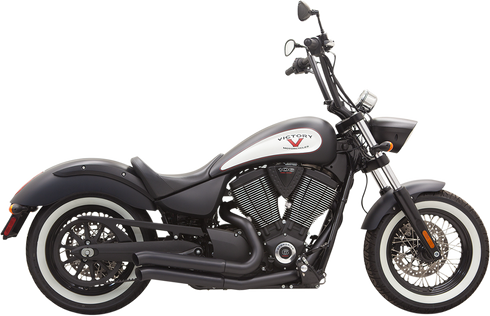 BASSANI XHAUST Pro-Street Exhaust - Black - Turnout 6V23DB